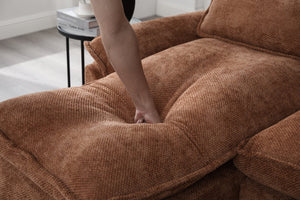 English Elm United We Win 106" U-Shaped Sectional Sofa - Comfy Chenille Couch With Usb Ports, Storage Ottoman & Pillows W1568S00234-GIGA