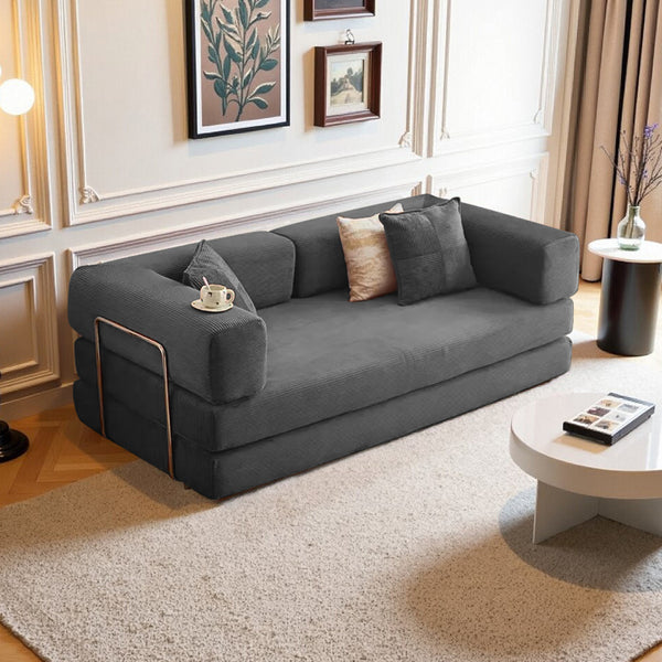 English Elm 2-In-1 Convertible Modular Sofa Bed With Memory Foam - Effortless Setup, Space-Saving Comfort For Any Room W3653P355616