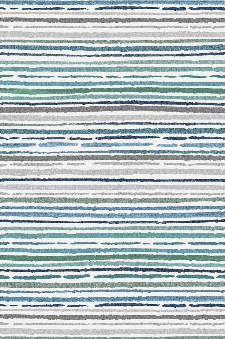 English Elm SPHINX Beige+Blue 40x60 Indoor Outdoor Washable Non-Slip Rug – Low Pile Durable Kid & Pet Friendly B186P261381