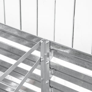 English Elm Outsunny Tall Galvanized Steel Raised Garden Bed with Reinforced Walls for Deep Root Growth W2225P200598