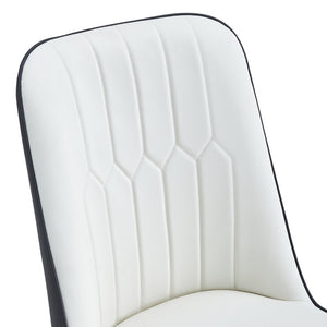 English Elm Table And Chair Set: Modern Black Wood-Grain Dining Table With 4 Stylish Spliced Chairs For Comfort W1151S04177-GIGA