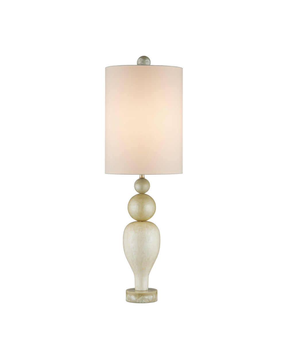 Currey & Company Hutson Table Lamp - Milano-inspired Chic With Sculptural Silhouette, Elegant Sheen & Tall Shade Design Ivory Composite 6000-1038-currey-company