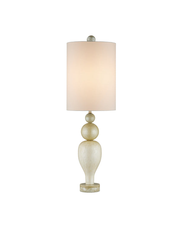 Currey & Company Hutson Table Lamp - Milano-inspired Chic With Sculptural Silhouette, Elegant Sheen & Tall Shade Design Ivory Composite 6000-1038-currey-company