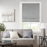 Madison Park Galen Casual Basketweave Room Darkening Cordless Roman Shade MP40-8089 Charcoal