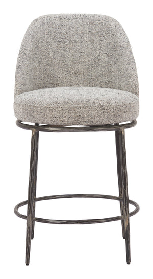 Nordhavn Swivel Counter Stool Gray 110274 Zuo Modern