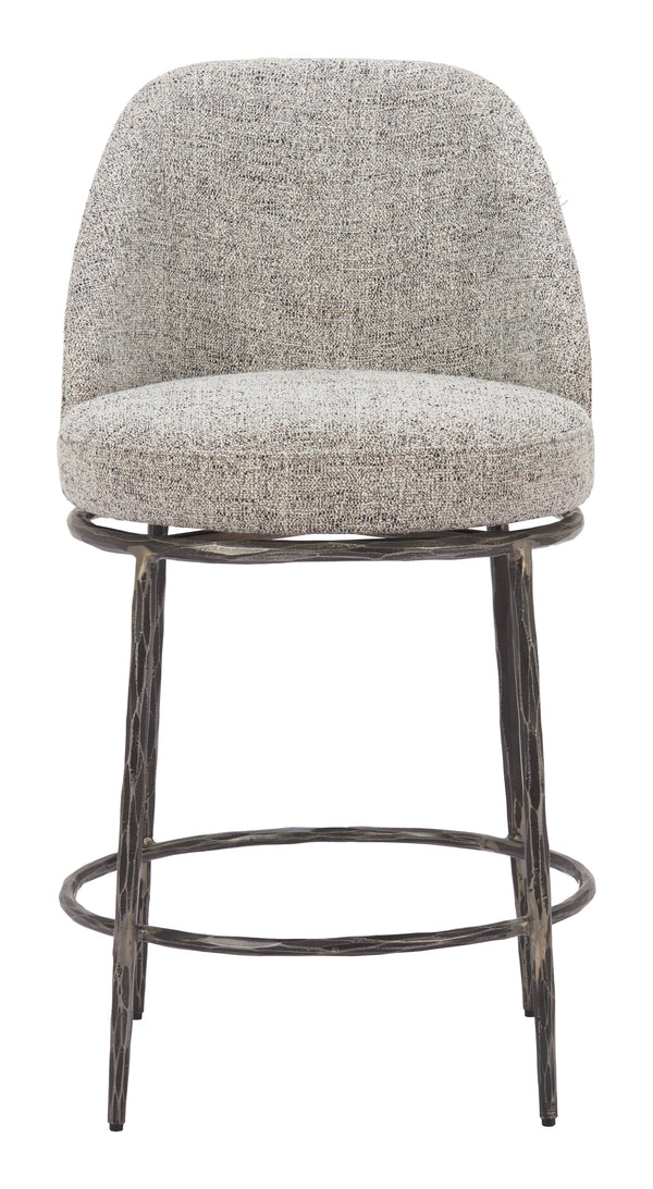 Nordhavn Swivel Counter Stool Gray 110274 Zuo Modern