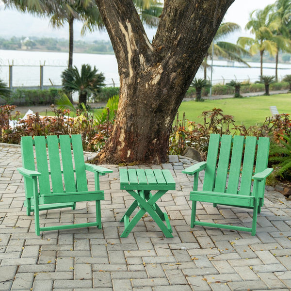 English Elm Seaview Recycled Hdpe Outdoor Folding Side Table Uv Resistant Patio Deck Use Green B2745P409726