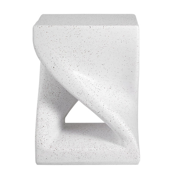 English Elm Outdoor Mgo Side Table Twisted Pedestal Terrazzo Speckled All Weather Patio End N765P382572G