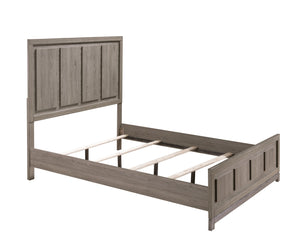 English Elm 1Pc Contemporary Queen Panel Bed - Sleek Grey Oak Finish For Modern Minimalist Bedrooms B2741S00388