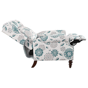 English Elm Christopher Knight Home® - 29.75" Push Back Recliner Chair with Wingback Design, Gourd Wooden Legs, Polyester Upholstery, Cozy Comfort White N763P201072Z