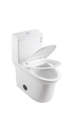 English Elm 1.1/1.6 Gpf Ceramic One Piece Toilet Skirted Comfort Height Dual Flush Soft Close B2724P246931