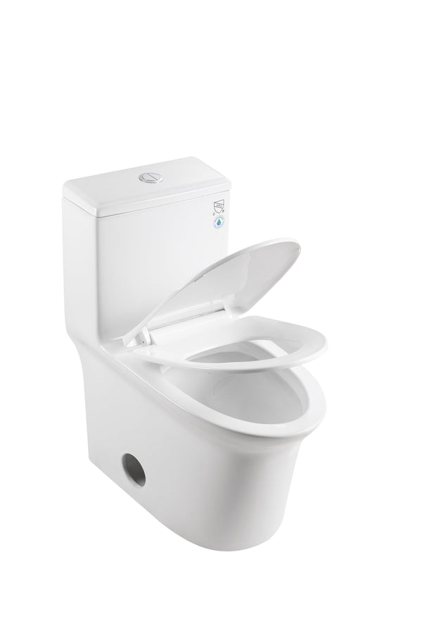 English Elm 1.1/1.6 Gpf Ceramic One Piece Toilet Skirted Comfort Height Dual Flush Soft Close B2724P246931