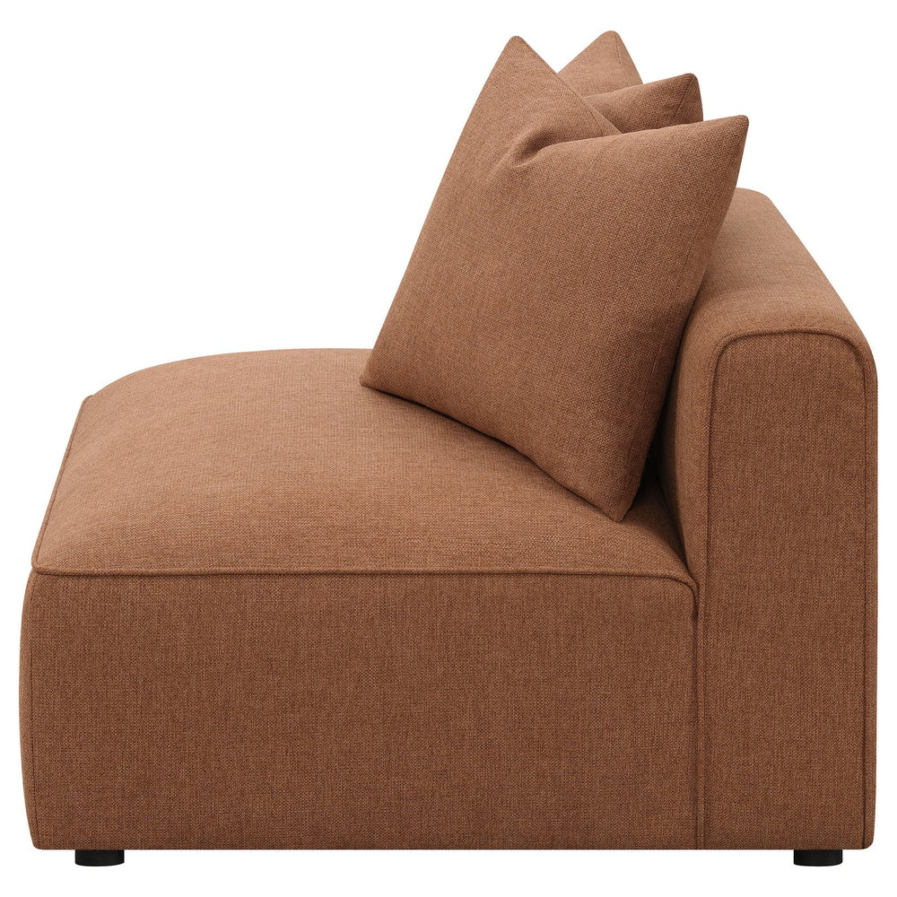 English Elm Colleen Terracotta Armless Chair With Pillows – Stylish, Modular Seating For Modern Interiors B062P358076