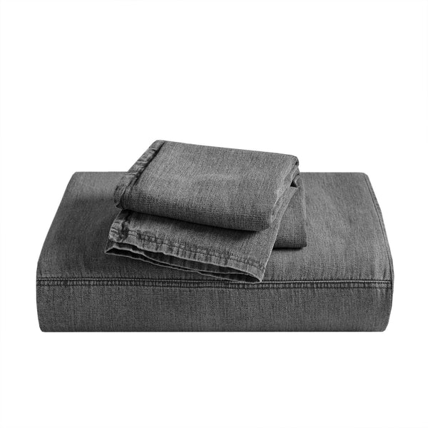 English Elm 3PCS Waffle Washed Comforter Set Full/Queen with Breathable 100% Cotton Face and Plush 270G Fill Grey 12 L x 10 W x 7.5 H B035P341122