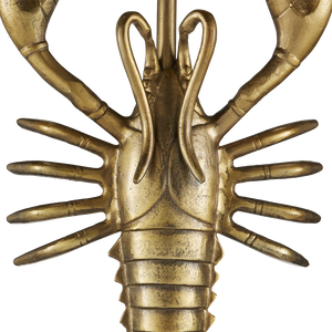 Georgetown Brass Drinks Table: Whimsical Lobster Accent for Coastal Homes, Perfect for Happy Hour!