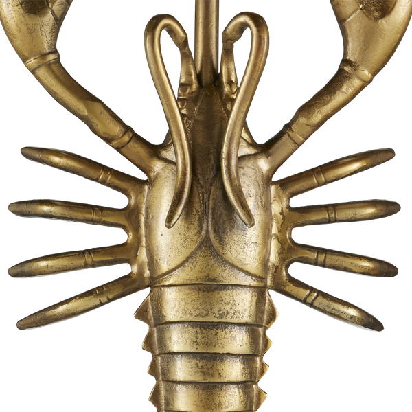 Georgetown Brass Drinks Table: Whimsical Lobster Accent for Coastal Homes, Perfect for Happy Hour!