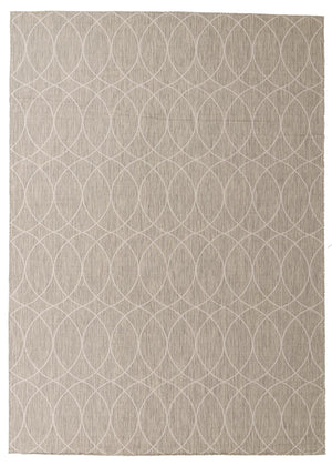 Unique Loom Outdoor Trellis Gitter Machine Made Trellis Rug Light Gray, Ivory 10' 0" x 14' 1"