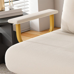 English Elm 46" Wide Corduroy Sleeper Sofa Bed Convertible Folding Chair for Two with Adjustable Backrest W2700P431033