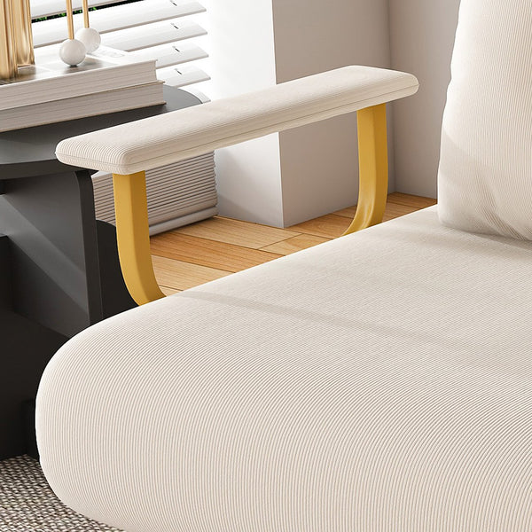 English Elm 46" Wide Corduroy Sleeper Sofa Bed Convertible Folding Chair for Two with Adjustable Backrest W2700P431033