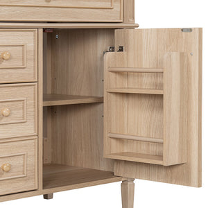 English Elm "30'' 30 Inch Freestanding Bathroom Vanity Solid Pine Cabinet Ceramic Sink Soft Close Storage N725P375498T
