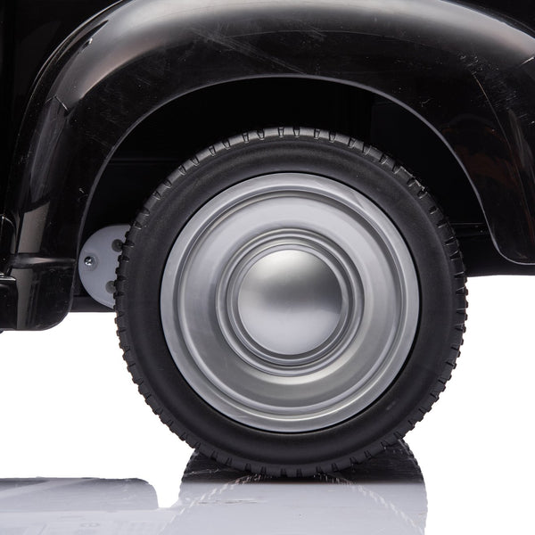 English Elm 12v Chevrolet 3100 Licensed Vintage Pickup Ride on Truck with Led Lights and Parent Remote Black W1578P214177