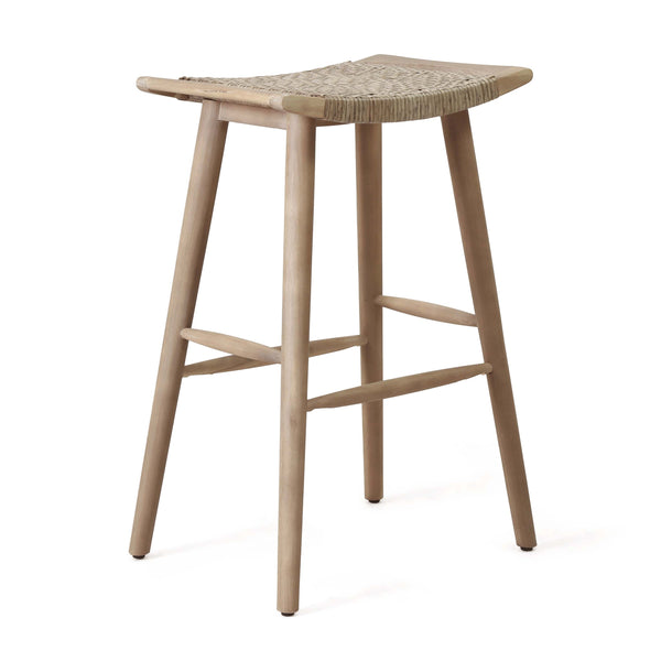 English Elm Christopher Knight Home® - JACE Rustic Acacia Outdoor Barstools Set of 2 – 30" Faux Rattan Seats, Tapered Legs, Weather-Ready 70855.00MLBRN