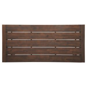 English Elm Trexm Solid Acacia Outdoor Bar Set Five Piece Rustic Slatted Counter Height Patio Mocha TM000029AAP