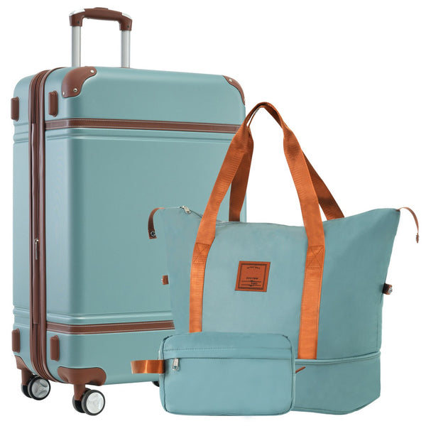 English Elm Hardshell Abs Suitcase Set with Tsa Lock Spinner Wheels Expandable 28 Inch Travel Green N732P193485M