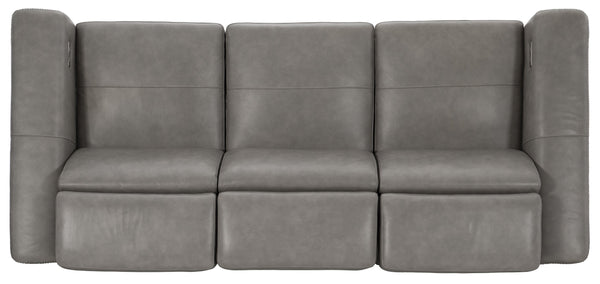 Bernhardt Bernhardt Lioni Power Reclining Sofa With Fine Leather, Usb Port, Head & Foot Power Motion, 93.5" 9567RO