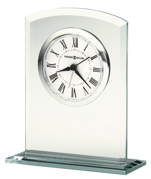 Hekman Furniture 645716 Medina Tabletop Clock - Elegant Glass Design With Silver Bezel, Perfect For Home Or Office Decor  Medina Tabletop Clock 645716