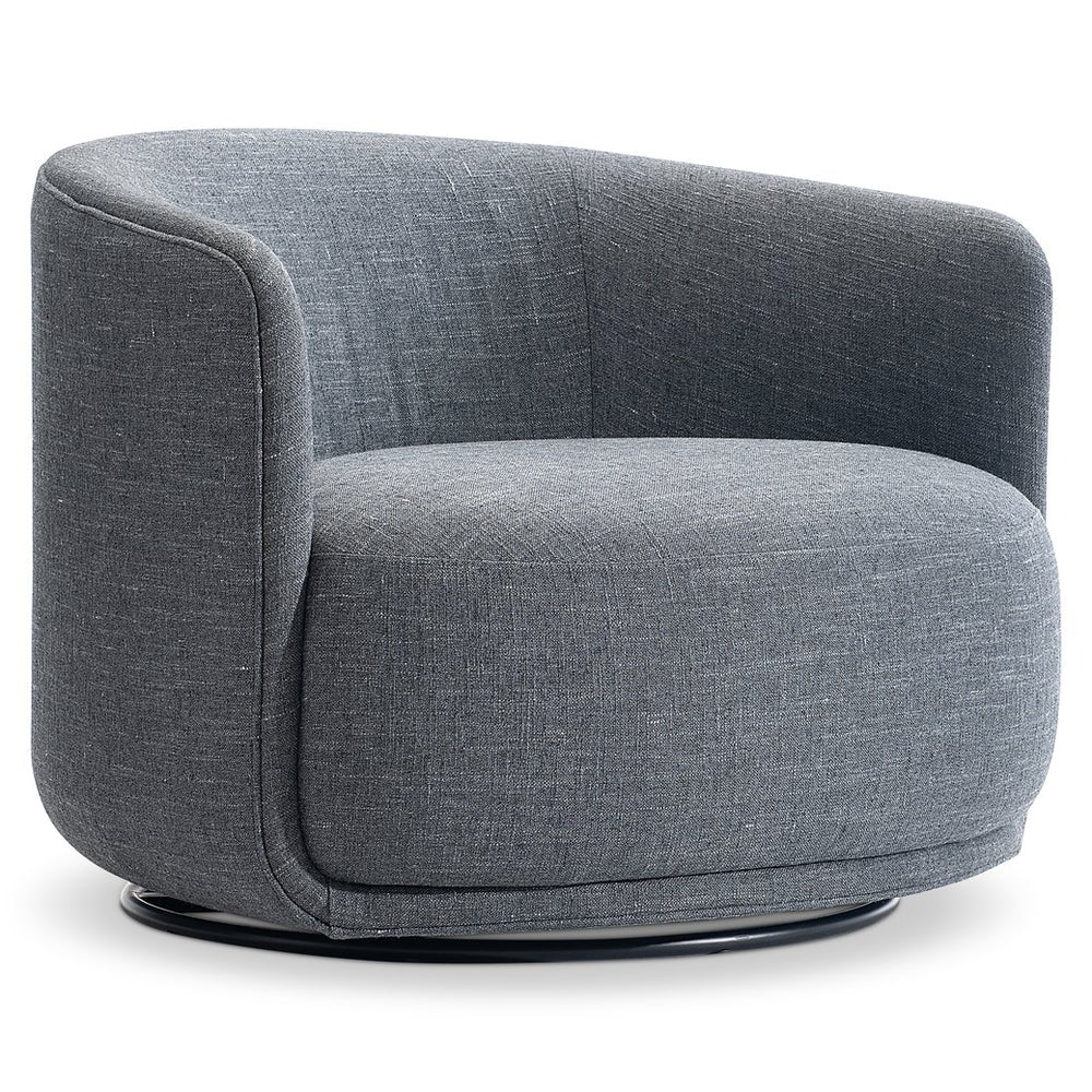 Bernhardt Bernhardt Astrid Swivel Club Chair with Shelter Arms and Tailored Welt Fabric Upholstery L193SO