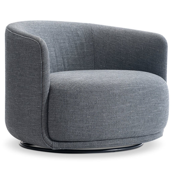 Bernhardt Bernhardt Astrid Swivel Club Chair with Shelter Arms and Tailored Welt Fabric Upholstery L193SO