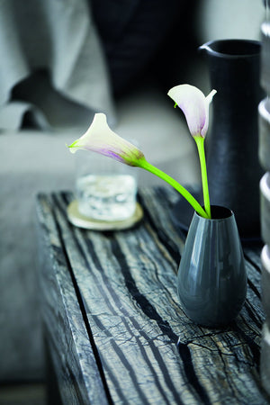 Bernhardt Bernhardt Linea Black Forest Marble Nightstand With Textured Graphite Base, Push-Open Drawer Elegance 384216