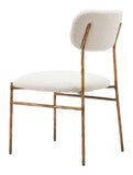 Sydhavnen Dining Chair Cream & Gold 110276 Zuo Modern