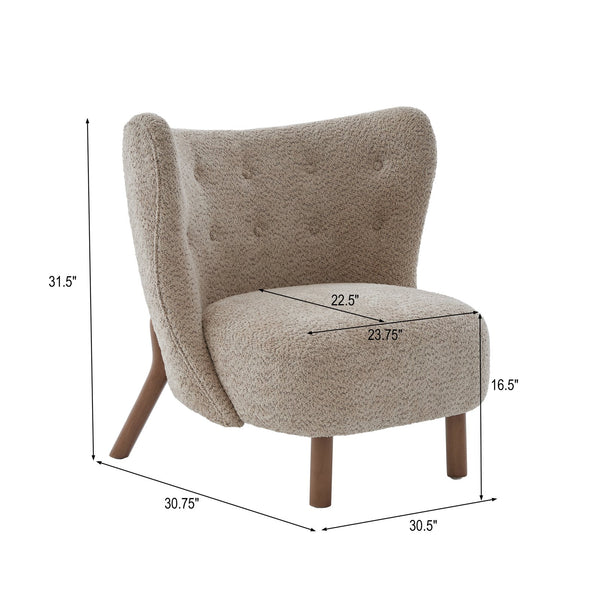 English Elm Swivel Club Chair Barrel Back Faux Leather 360 Degree Turn Living Room Accent Light Brown,Walnut N776P246078B