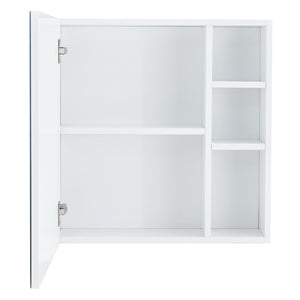 English Elm A white MDF mirror cabinet wall-mounted with storage compartments, space-saving, easy assembly, clear glass reflection69 W1512P405944