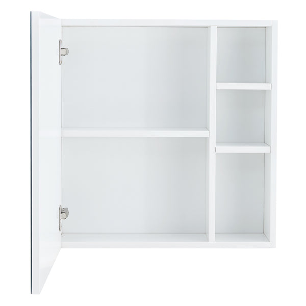 English Elm A white MDF mirror cabinet wall-mounted with storage compartments, space-saving, easy assembly, clear glass reflection69 W1512P405944