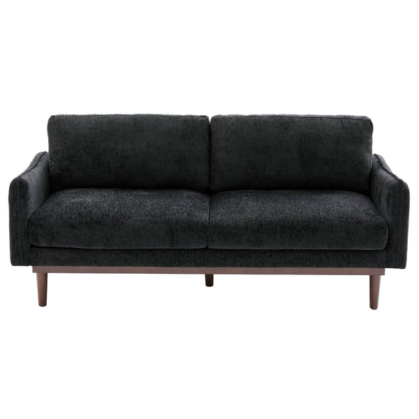 English Elm Modern Chenille Loveseat with Pocket Spring Cushions and Rubberwood Legs for Living Room N763P347228B