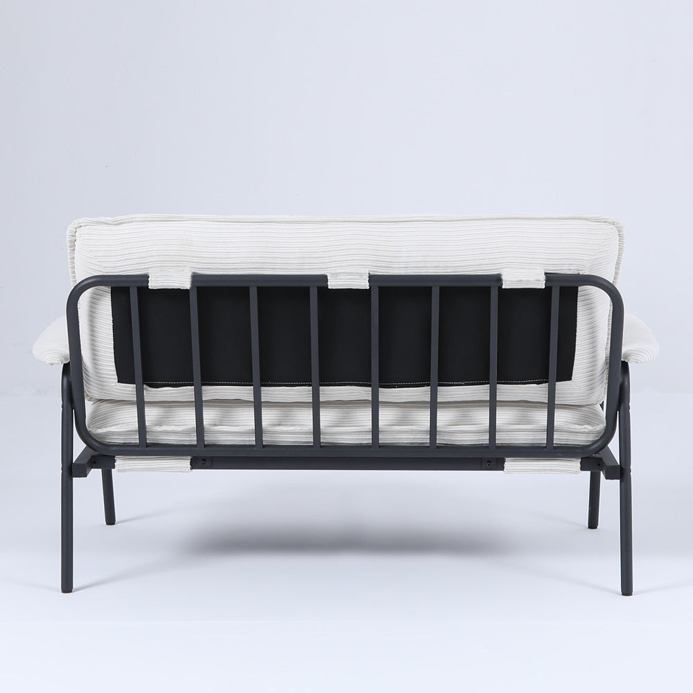 English Elm The 53-inch sofa with durable metal frame and sponge cushions, space-saving American-style comfort for studio living Beige W3371P309473