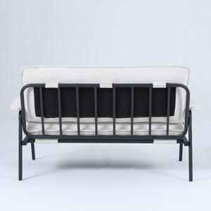 English Elm The 53-inch sofa with durable metal frame and sponge cushions, space-saving American-style comfort for studio living Beige W3371P309473