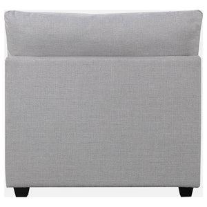 English Elm Austin Grey Cushion Back Armless Chair With Accent Pillows – Modern Comfort For Any Space! B062P357793