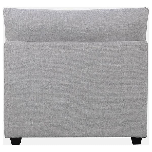 English Elm Austin Grey Cushion Back Armless Chair With Accent Pillows – Modern Comfort For Any Space! B062P357793