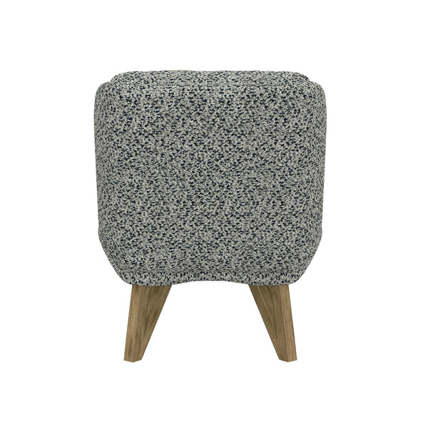 English Elm Wallace & Bay - Blue Armless Accent Chair in Dark Navy Speckled Upholstery, Solid Wood Frame, Compact Stylish Seat B2709P212457