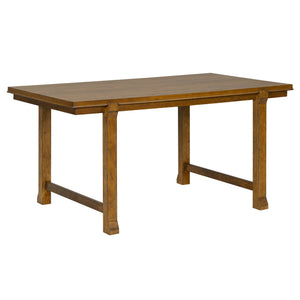 English Elm Trexm Farmhouse Dining Set Seats Six Oak Veneer Table Mixed Chairs Bench Included Beige,Walnut ST000156AAD