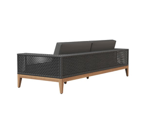 Sunpan Salerno Sofa - Sophisticated Outdoor Armchair with Durable Teak Wood and Weather-Resistant Frame Gracebay Grey