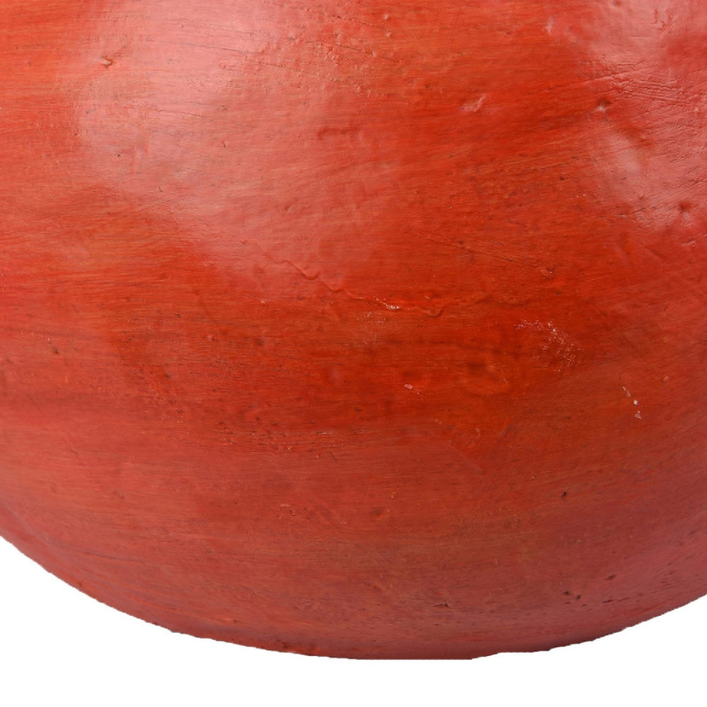English Elm Apple Shaped Resin Garden Stool Playful Sculpted Side Table for Patio or Entryway B056P417092