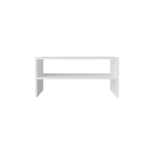 English Elm Silpa Small Shoe Rack with Three Open Shelves — Compact 23.6" White Organizer, Bench Top, Modern B070P363829