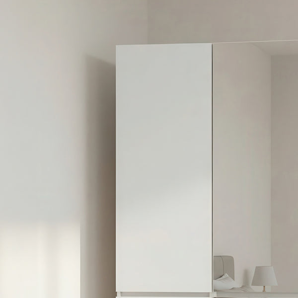 English Elm Elise Modular Wood Closet System with Mirror — White Melamine Durable Design, Ample Storage, Easy Assembly B040S00120