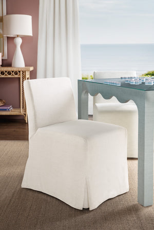 Hooker Furniture Commerce and Market Ren Upholstered Dining Chair Skirted Base Performance Fabric Seat 7228-75026-403