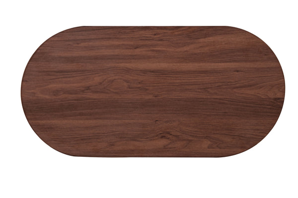 English Elm Coffee Table with Sliding Door Storage Dark Walnut Low Profile Modern Living Room W688P339193